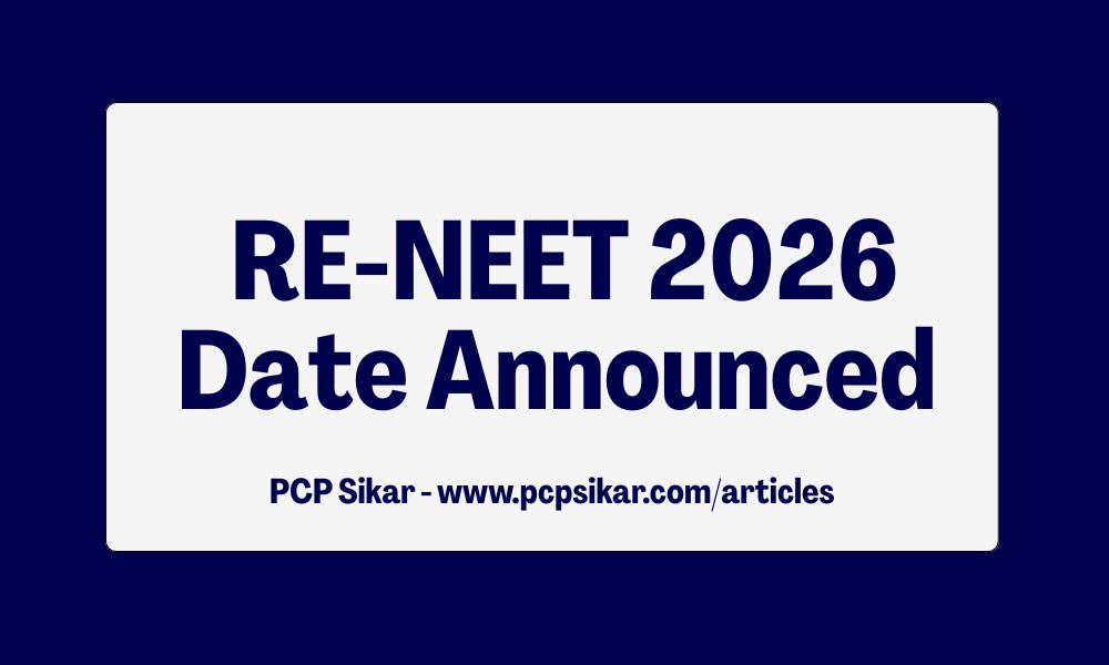 Re Neet 2026 Exam Date, 21st June 2026
