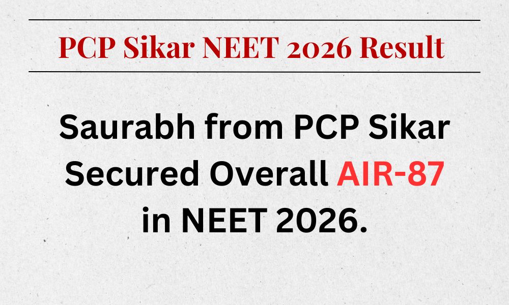 PCP Sikar NEET Result 2026: AIR-87